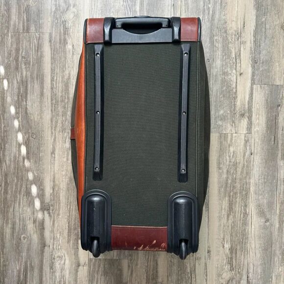 Vintage Orvis 30" Battenkill Leather Canvas Rolling Duffle Luggage - Picture 7 of 12